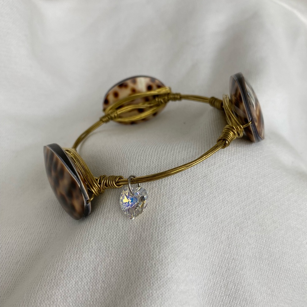 New Handcrafted Tortoise Shell Wire Wrapped Brace… - image 6